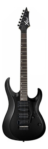 Guitarra eléctrica Cort X Series X6 de tilo black con diapasón de palo de rosa