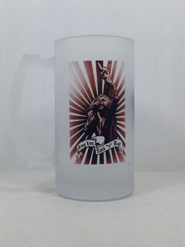 Caneca Chopp Cerveja 475ml Jateado Dio Long Live Rock'n'roll