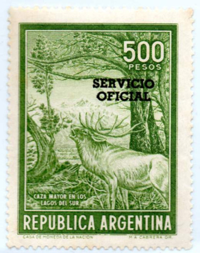 1967 - El Escaso 500 Pesos, Ciervo - Servicio Oficial