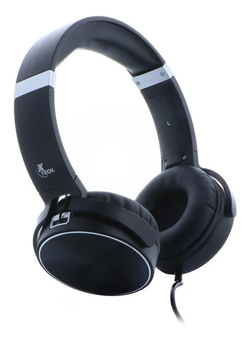 Imagen 1 de 8 de Auricular Xtech Spiral Xth 345 Headphone Con Micrófono Negro