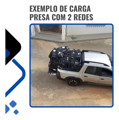 Rede De Carga Para Caçamba Camionete Picape Leve Trava Carga Aranha Amarrar Carga Bagageiro E Cargas Redinha Elástica Universal Para Carro Porta Mala Interna E Externa Tela Rede Ganchos Aço Mosquetão