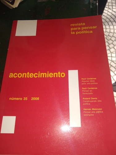 Acontecimiento Número 35 2008 Revista Para Pensar G01