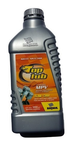 Imagen 1 de 4 de Aceite Sintético Top Lub 5w-30 Bardahl 1 Litro