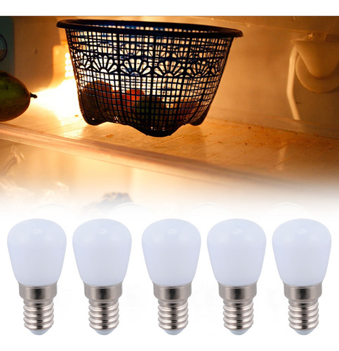 5 Bombillas Led Para Nevera, 200 Lm, 3 W, E14, Para Lámpara