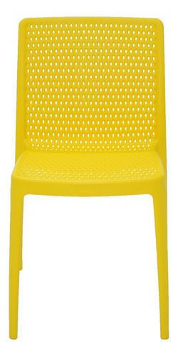 Cadeira de jantar Tramontina Isabelle, estrutura de cor  amarelo, 1 unidade