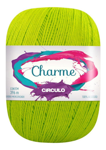 Linha Charme Círculo Multicolor Cítricas Colorida Fio 150gr Cor Verde-limão