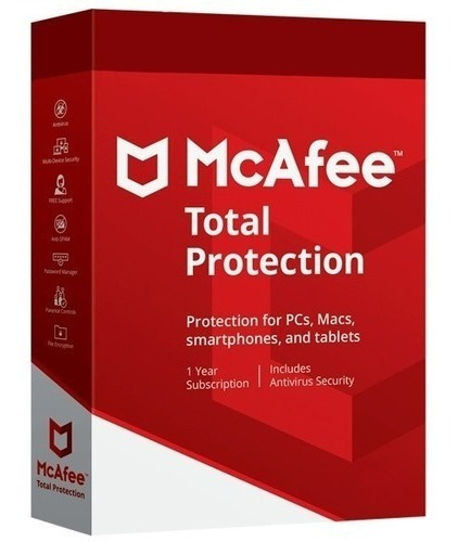 Imagen 1 de 1 de Mcafee Total Protection 5 Equipo Por 2 Años 