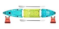 Comprar Kayak Doble Desarmable Leos. Con 2 Remos 2 Chalecos Pescador
