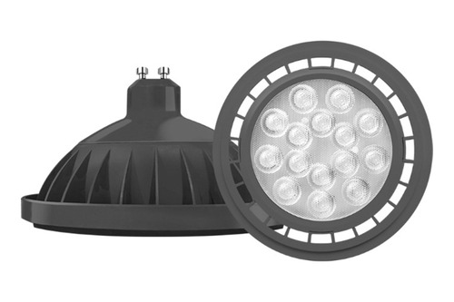 Lampara Foco Ar111 Led Marco Gris Gu10 11w Calido / Frio