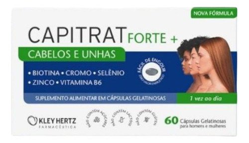Capitrat Forte + Cabelos E Unhas 60 Cápsulas
