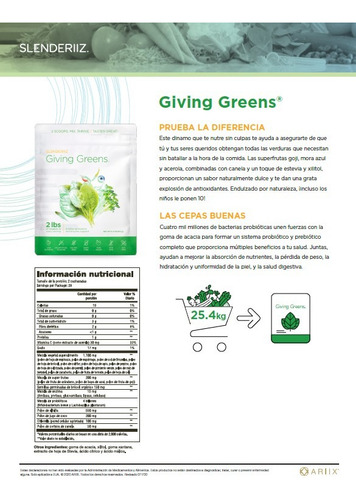 Ariix Slenderiiz Giving Greens Control Perdida D Peso Oferta (Usado)