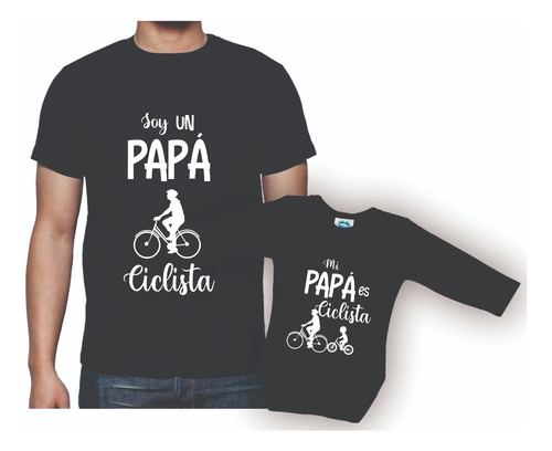 Body Y Remera Papá Ciclista Bici Regalo