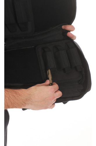 Bolso Táctico Reforzado Porta Pistolas Con Organizador Color Negro