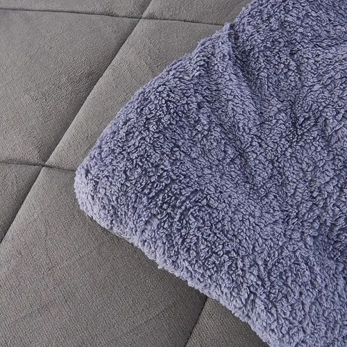 Cobertor Cubrecama Con Chiporro 2 Plaza- Varios Diseño Color Morado Plush