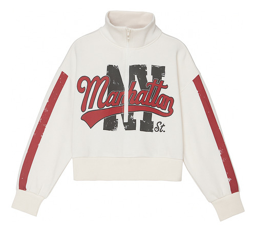 Buzo Hoodie Frisa Canguro Capucha Bordado Mujer Over Nuevo