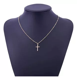 Cruz Amuleto Mujer Collar Oro Plata Cadena Accesorios Mujer