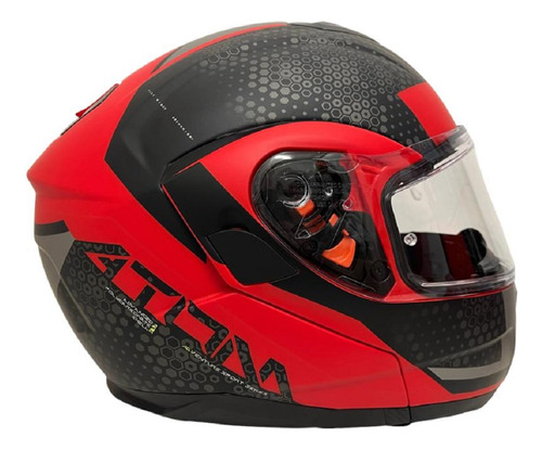 Casco Rebatible Mt Atom Sv Adventure A5 Rojo Mate