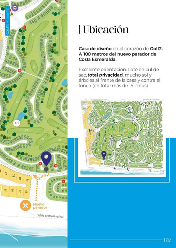 Imagen 9 de 9 de Venta A Estrenar - Costa Esmeralda - Golf Ii - 100 M. De Nuevo Parador