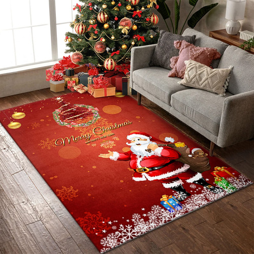 Alfombra Roja De Papa Noel De Navidad Para Ninos, Sala De Es