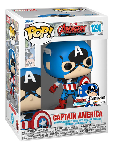 Funko Pop & Pin Marvel Avengers Capitán América Exclusivo 