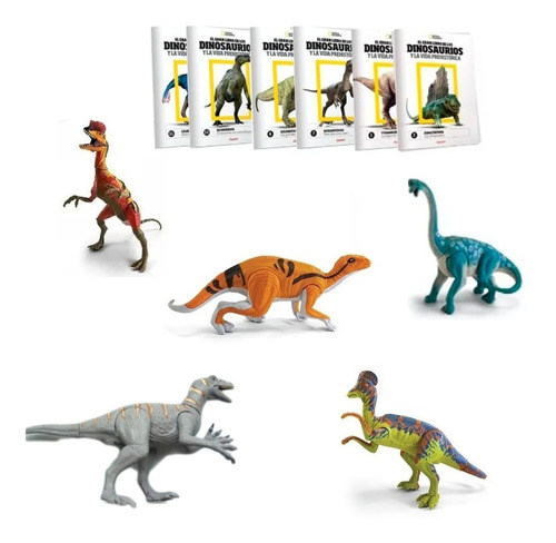 Imagen 1 de 4 de Clarín Colección De 5 Dinosaurios De Natgeo