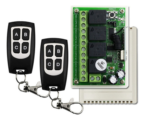 Módulo Receptor De Relé De 433 Mhz, 12 V, 24 V, Con 2 Transm