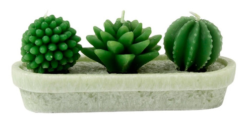 Velas Cactus Deco Decorativas En Maceta 6x18cm