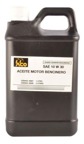 Aceite 1 Litro P/motor 4 Tiempos Benc. (generador) 10w 30