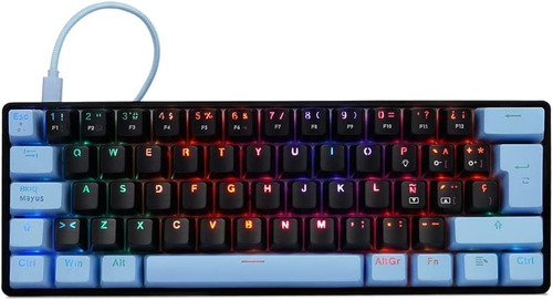 Teclado Gamer Mecánico Gamefactor Kbg560 Gateron Blue 