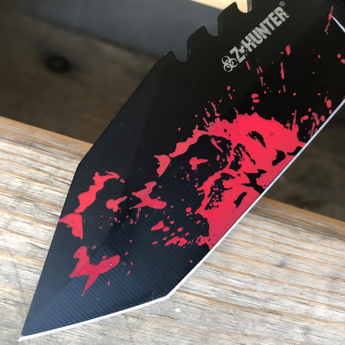 Navaja Zombie Hunter Chopper Campismo Senderismo Zb-151bs Color Negra
