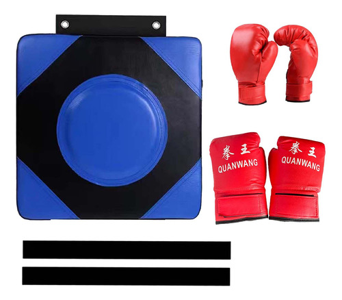 Saco De Boxeo Para Pared, Saco De Boxeo 2par Guantes L Azul