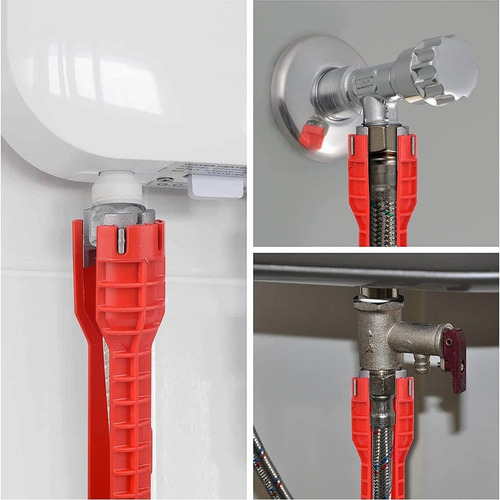 Imagen 3 de 6 de Llave Multiple Plomeria 8 En 1 Con Nivel Baño Cocina S.