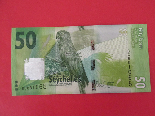 Billete Africa Republica De Seychelles 50 Rupias Unc 2016