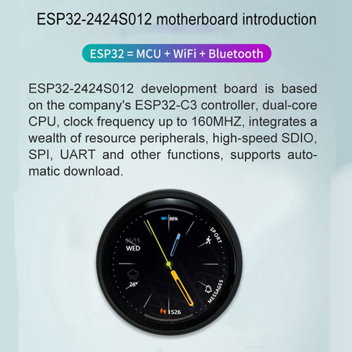 2 Placas De Desarrollo Esp32-c3, Pantalla Lcd Redonda Sc De