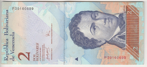 Billete Venezuela 2 Bolívares Mayo 2007 F8 Unc