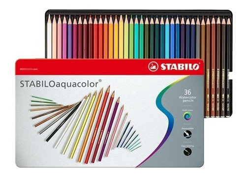 Lapices Stabilo Aquacolor Lata X 36 Colores