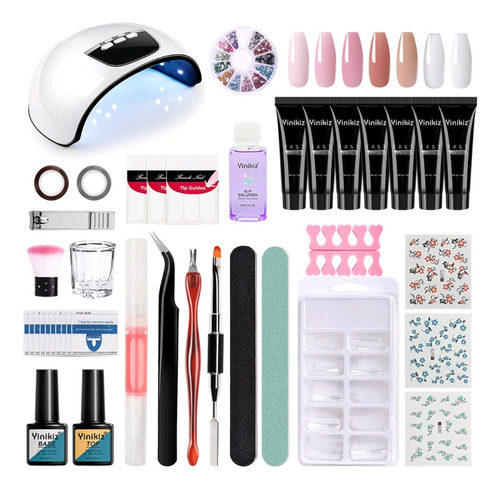 Kit Para Uñas En Polygel, Más Lámpara De 54 W, Nails Tool 