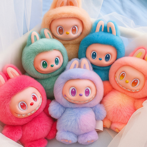 Labubu Boneco De Pelucia Estilo Pop Mart Chaveiro + 4 Cards