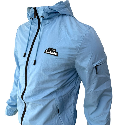 Chamarra Impermeable Hombre Ligera Gorro Desmontable Slim