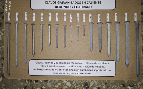Clavos Galvanizados Redondo 2 X 9, 2 1/2 X 9, 3 X 9, 4 X 8  