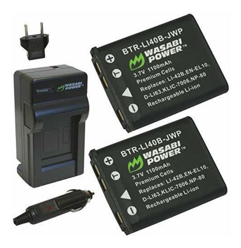 Batería De Cámara Wasabi Power Battery (2-pack) And Charger 