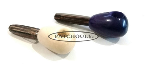 Imagen 4 de 4 de Pipa De Semilla Tawa Y Madera Hecha A Mano Chupete 5.9 Cm.