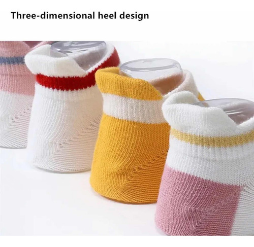 5 Pares De Calcetines Antiderrapantes Para Bebés Niños