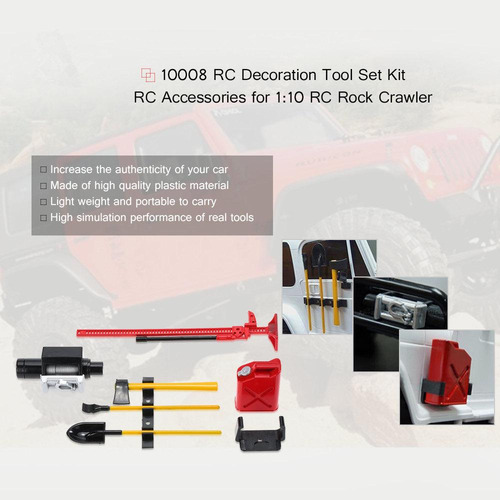 Juguetes De Rc Crawler 1:10 Mini De Winch De Rojo