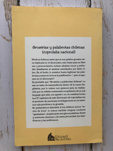 Groserías Y Palabrotas Chilenas / Profe. Jaime Campusano (Usado)