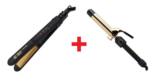 Plancha de cabello mini Hot Tools HT7125F negra 127V