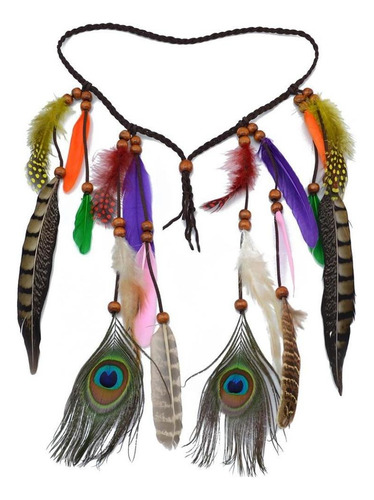 . 2pcs Diadema De Pelo Con Plumas De Pavo Real Fascinator