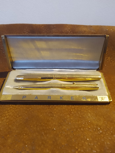 Antiguo Kit Parker 45 Bañadas En Oro , Pluma, Portaminas Lee