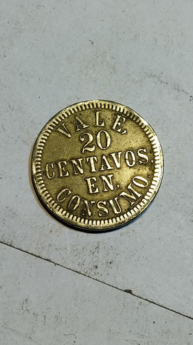 Ficha Antigua Pulpería Britannia Y Metropol . Concha Toro (Usado)