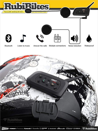 Imagen 5 de 9 de Intercomunicador Para Casco Bluetooth Ejeas V6pro
